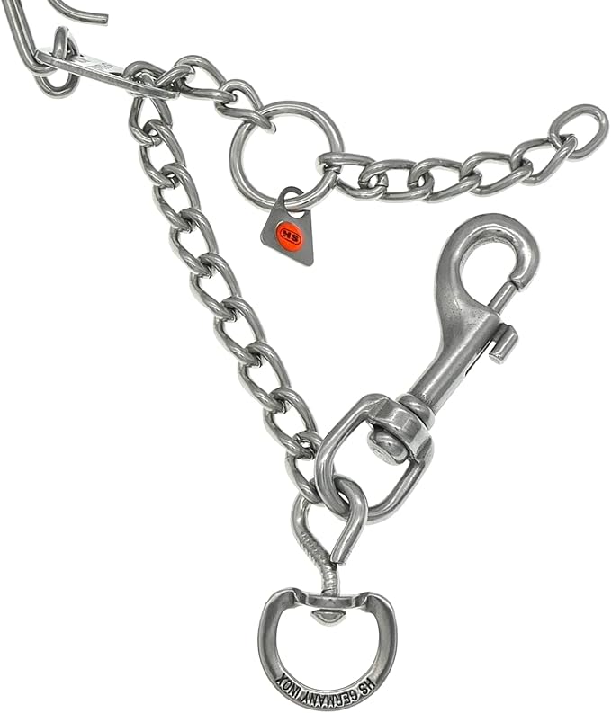 Herm Sprenger Stainless Steel Ultra-Plus Prong Dog Training Collar with Quick Release Snap Hook and Swivel D-Ring for Medium Large Dogs Professional Training Pinch Collar Made in Germany