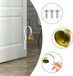 2Pcs Metal Dog Doorbell, Shopkeepers Doggy Training Bell Wall Mounted for Home Decoration Store Entry Door Chime, Store Door Bell for Housebreaking/Housetraining Door Bell/Potty Training (White)