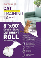 CLAWGUARD Cat Scratch Furniture Protector Tape Dispenser – Anti Scratch Cat Tape for Furniture, Couch Protector from Claws & Deterrent (XL)
