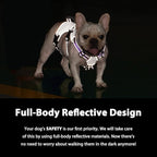 Huntboo Escape Proof Dog Harness, Escape Artist Harness, Reflective Dog Harness with Handle, Durable,Adjustable Vest for Small Medium Large Dogs Walking, Training, and Running Gear(Lavender Purple,M)