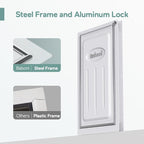 Baboni 3-Flaps Pet Door for Interior and Exterior Doors, Steel Frame and Telescoping Tunnel, Strong and Durable Dog Door(Pets Up to 220 Lb) -X-Large