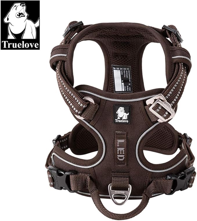TRUE LOVE Dog Harness No Pull Nylon Reflective Pet Harness Adjustable Comfortable Control Step-in Brilliant Colors Truelove TLH56512 XL