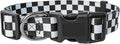 Dog Collar Adjustable Puppy Collar for Small Medium Large Dogs, Nylon Safety Collars with Leopard Print Night Visibility, Plaid S