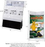 Mutt Mitt® 100 White & Black 2-Ply Dog Waste Bags on 1 Dog Waste Bag Station Header - 300% Thicker than mini roll dog waste bags - no more warm & yuck feeling