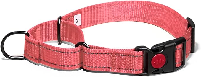 Kazazoo Martingale Collar for Dogs with Quick Release Buckle Adjustable Soft Durable Dog Collar for Small Medium Large No Pull Training Dog Collars-Pink L