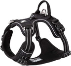 TRUE LOVE Dog Harness No Pull Nylon Reflective Pet Harness Adjustable Comfortable Control Step-in Brilliant Colors Truelove TLH56512 Black