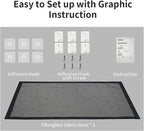 NWK Magic Dog Gate for Stairs Pet Gate for The House Providing a Safe Enclosure for Pets to Play and Rest, 6 Hooks Design (30'' X 70'')