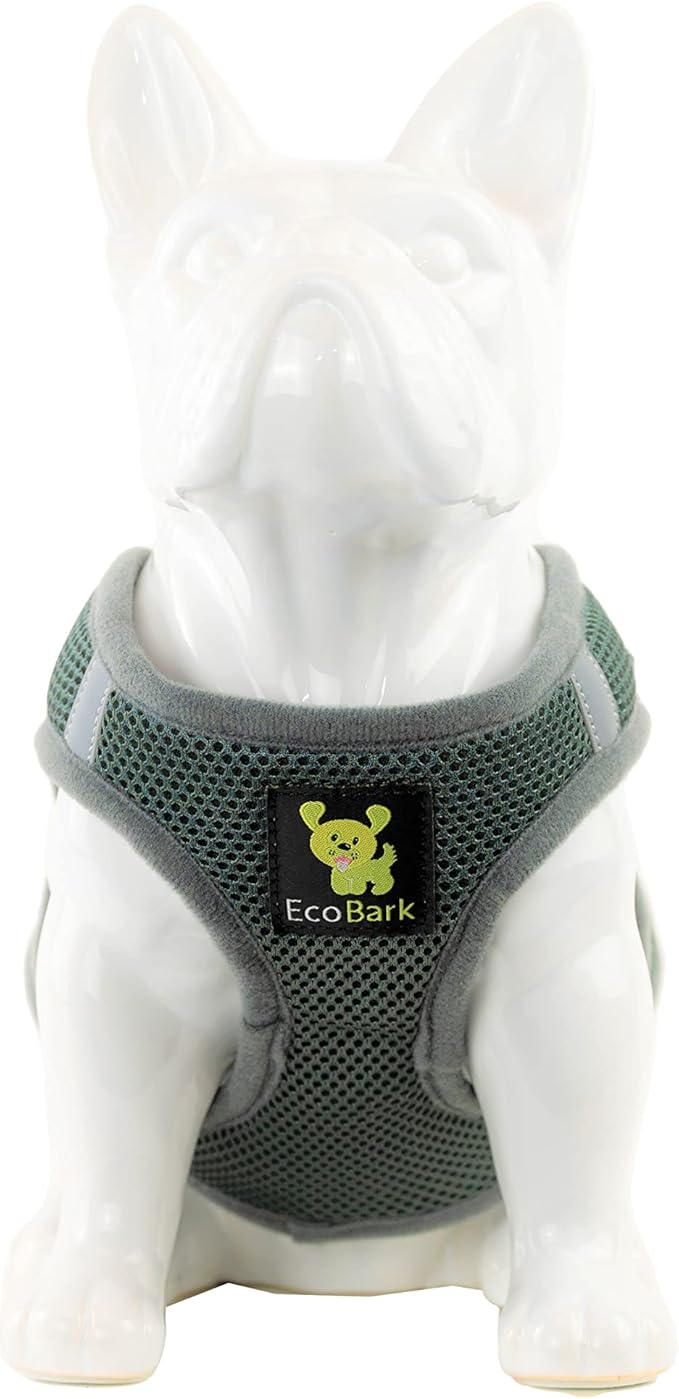 EcoBark Step in Dog Harness Reflective Soft Ultra Padded Mesh Dog Harnesses for XXS, XS, Small, and Medium Dogs Eco-Friendly Comfort Secure Halter No Pull Adjustable Pet Vest