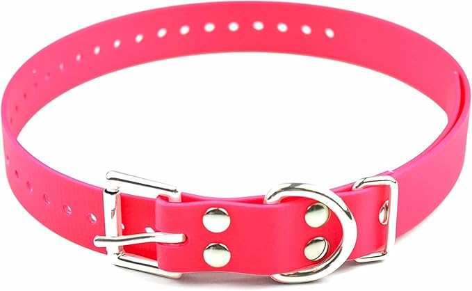 Educator 1-Inch Dog Training Collar Strap – ONLY Fits FE-580, ET-800 & UL-1200 Receivers – NOT Compatible with Mini Educator (ET-300/ET-400) – Durable Biothane Collar, Pink