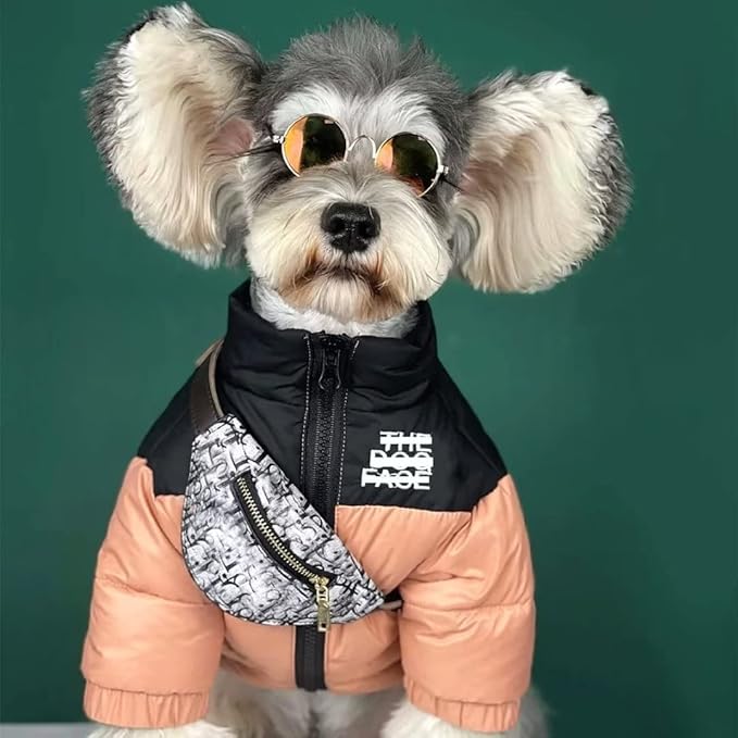 Dog Winter Coat Duck Down Jacket for Small Medium Dogs-Thicken Dog Coat Windbreaker Puppy Winter Clothes for Cold Weather Snowday (Pink, XX-Large)