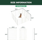 FXW Homeplus Unleashed Indoor Dog Playpen - Stress-Free and Safe Play, Heavy Duty 45 Inch 12 Panels Dog Pen for Large Dogs, White│Patented