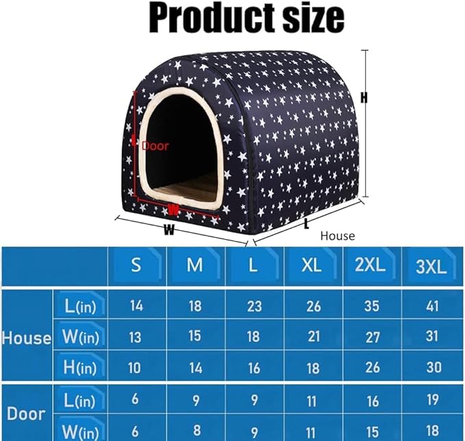 Dog Bed or Cat Bed,2 Ways to Use,Indoor Pet House with Fluffy Mat,Removable and Washable Cover,Splash-Proof House and Non-Slip Bottom,for Cats and Small Dogs(M Orange & Gray)