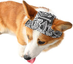 Round Brim Princess Hat Visor Hat Pet Dog Mesh Porous Sun Hat with Ear Holes for, Extra Dog Teddy, Pug, Chihuahua, Shih Tzu, Yorkshire Terriers, Papillon Z-2-black Large