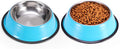 Stainless Steel Dog Bowls, Food and Water Non Slip Anti Skid Stackable Pet Puppy Dishes for Small, Medium and Large Dogs (2 Pack)