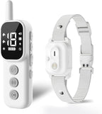Dog Shock Collar with Lighting Indicator, Dog Training Collar with Remote 3300FT Range, Rechargeable Waterproof E-Collar for Small Medium Large Dogs (White)