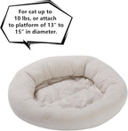 SHENGOCASE Round Cat Tree Tower Accessories Replacement Parts, Round Donut Cuddler Cat Dog Cushion Bed Add-ons for Plaform Perch Shelves (14")