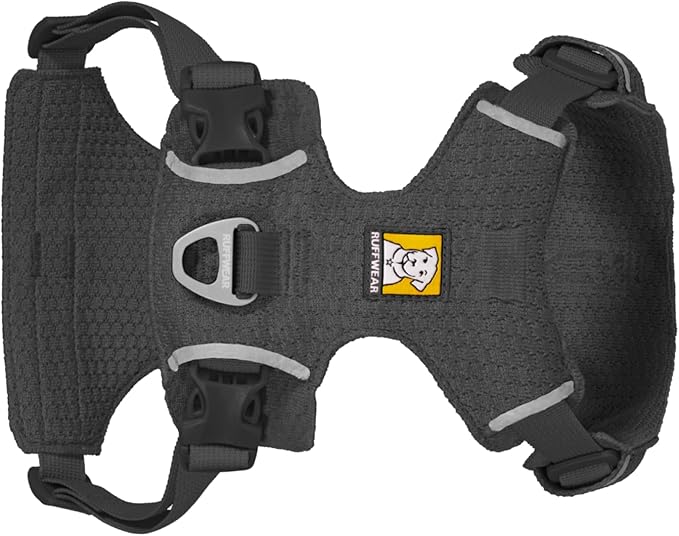 Ruffwear, Front Range Flex Dog Harness, Engineered Knit Construction for Ultimate Fit and Mobility, Lightweight Flexible Everyday Harness with Dual Leash Clips, Basalt Gray, X-Small