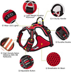 TRUE LOVE Dog Harness No Pull Nylon Reflective Pet Harness Adjustable Comfortable Control Step-in Brilliant Colors Truelove TLH56512 XL