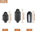 20 PCS Extra Contact Points Replacement Part for Dog Training Collars Dog Shock Collar Replacement Prong with Rubber Tip Extra Silicone Cover for Pet Training Collar Replacement Parts (Black 10 Pairs)