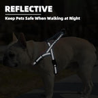 PUPTECK No Pull Dog Harness Small Sized Dog, Adjustable Reflective Pet Vest Harness with Bungee Handle, Escape Proof No Choke Harness for Small Dogs Walking Training, Sky Blue M