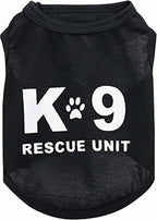 2Pack Dog Security Costume Cotton Dog Shirt for Small Dog Boy Pet Clothes K9/Security Puppy Black Vest T-Shirts Cat Top Tee Breathable Stretchy (Large)