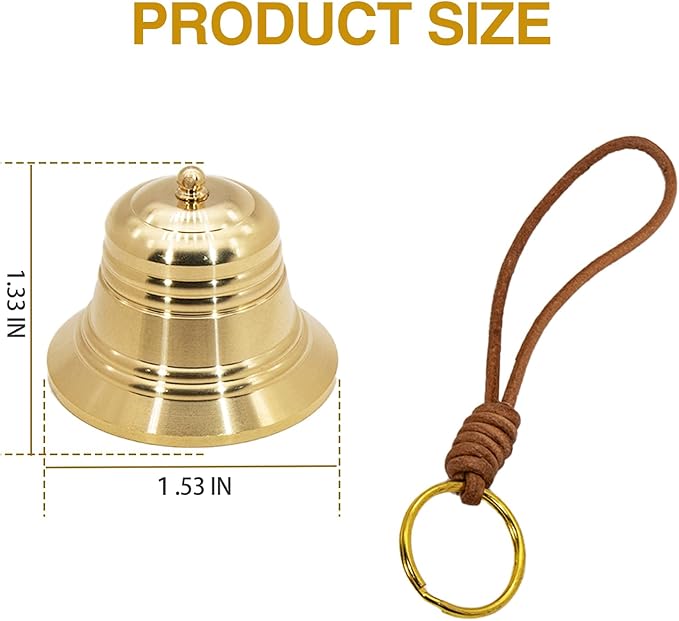 Bell for Door, Vintage Hanging Door Bell with Lanyard for Door Knob, Home, Outdoor and Garden Decoration
