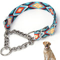 Choke Collar for Dogs,Martingale Collar for Dogs,No Pull Dog Collar for Large Dogs,Training Escape Proof Heavy Duty Dog Dog Collar for Medium Large Pet Boy Male Dogs,Aztec XL