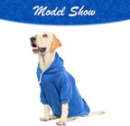 KOOLTAIL Dog Hoodie for Large Medium Small Dogs,Soft and Warm Pet Sweater with Leash Hole and Pocket Boy Girl,Puppy Fall Winter Jacket Clothes,French Pitbull Cold Weather Coat Sweatshirt,Blue L