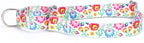 Serijoars Adjustable Martingale Dog Collar Heavy Duty Nylon Dog Collar for Medium Large Dogs Walking Training Boy and Girl Dogs (M, Peacock Flower)