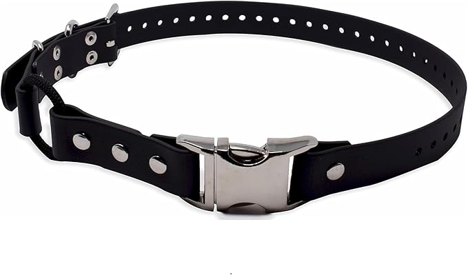 Educator 1-Inch Dog Training Collar Strap – ONLY Fits FE-580, ET-800 & UL-1200 Receivers – NOT Compatible with Mini Educator (ET-300/ET-400) – Quick Snap Biothane Bungee Collar, Black
