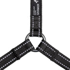 EXCELLENT ELITE SPANKER No Pull Dog Harness Reflective Nylon Vest L-Shaped Adjustable Easy Pet Harness for Small Medium Large Breeds Dogs Walking Training Black Red(Black-S)