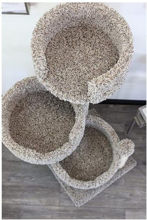 Cat Tree for Large Cats - Solid Wood & Carpet 50" Tall
