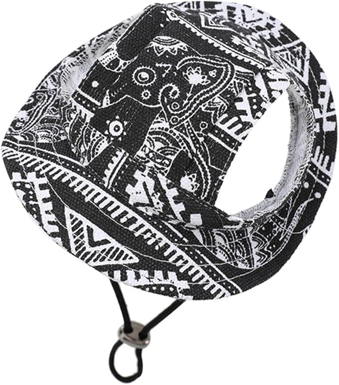 Round Brim Princess Hat Visor Hat Pet Dog Mesh Porous Sun Hat with Ear Holes for, Extra Dog Teddy, Pug, Chihuahua, Shih Tzu, Yorkshire Terriers, Papillon Z-2-black Medium