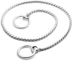 Mogoko Stainless Steel Dog Choke Chain Collar, Puppy Metal Snake Chain Pet Show Slip Collar Choker for Training Walking (Silver;16.0"*3.0mm)