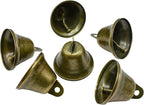 Maydahui 90 PCS Bronze Jingle Bells Brass Color Vintage Small Craft Bell (1.7 X 1.5 Inches) for Wedding Doors Dog Collar Christmas Hallowmas Decor
