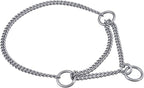 Alvalley Martingale Collar for Dogs – Brass Chain Dog Chain Collars, Durable Martingale Dog Collar for Small, Medium, and Large Breeds – Easy-to-Use Metal Dog Collar with Handle - Brass, Metal