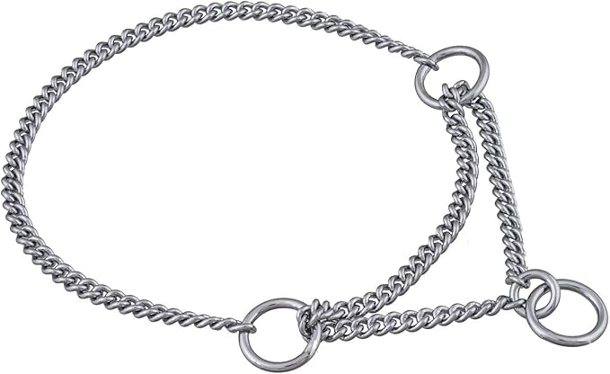 Alvalley Martingale Collar for Dogs - Show Chain Dog Collar - Made of Brass - Safe, Easy to Handle - Suitable for Showing, Training, and Walking - Perfect for Small, Medium, and Large Pets