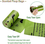 Dog Poop Bags 280 Counts: Extra Thick LeakProof Waste Bag with Dispenser for Doggy (Scented)
