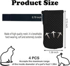 4 PCS Cat Mittens to Prevent Scratching,Mesh Breathable Cats Shoes,Adjustable Cat Anti Scratch Gloves,Suitable for Cats When Bathing and Nail Trimming(S,Black)