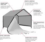 4x4 FT X-Large Outdoor Dog House for Large Dogs, Heavy Duty Weatherproof Dog Kennel with Upgraded Doors, Dog Tent for Outside Shelter, Waterproof Canopy Pet House for Small Animals, Grey