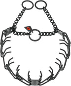 Herm Sprenger Black Stainless Steel Dog Prong Collar with Easy On Assembly Chain Professional Training Pinch Collar for Small Medium Large Dogs Made in Germany (17in X 2.25mm (Neck Size up to 13in))