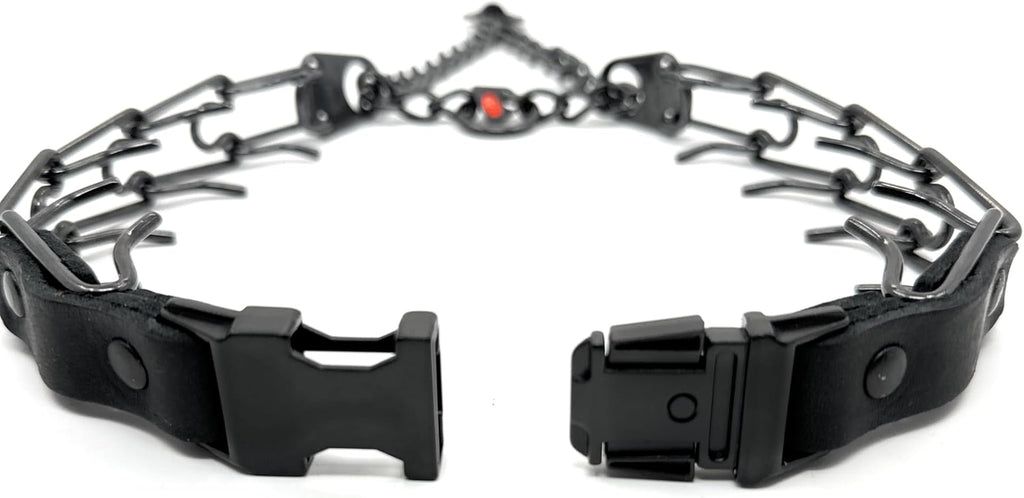 Herm Sprenger Prong Collar for Dogs Training – Quick Release Buckle & Swivel Ring for Easy Use – Made of Durable Steel Chrome Plated in Germany– 3.2mm Prongs for Large Dogs with 20-26" Neck