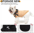 Dog Hoodie for Small Medium Large Dogs, Fleece Plaid Pet Hooded Clothes Sweater with Hat & Pocket for Cold Weather Winter,Warm Soft Pullover Sweatshirt Coat Outfit for Puppy Girls Boys Beige M