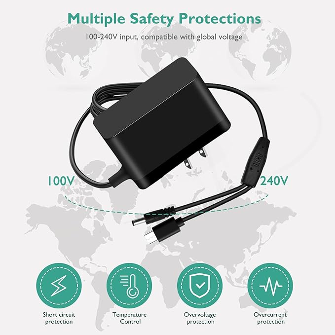 for Educator Charger Dual Lead Charger Compatible with Pro and Easy Series 900 Dog Training Collars Replacement EZ-900, EZ-902, EZ-903, EZ-904, PE-900, PE-902, PE-903 Power Adapter Supply Cord