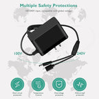 for Educator Charger Dual Lead Charger Compatible with Pro and Easy Series 900 Dog Training Collars Replacement EZ-900, EZ-902, EZ-903, EZ-904, PE-900, PE-902, PE-903 Power Adapter Supply Cord
