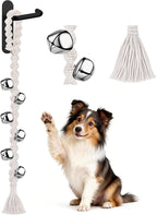 COOYOO Dog Bells to Go Outside, Premium Quality Potty Training Dog Door Bell, Yarn Handwoven Dog Bell, Adjustable Housetraining Hanging Bell-6 Extra Large Loud 1.5 DoorBells