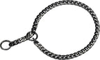 Stainless Steel P Chock Metal Chain -JYHY Dog Necklace Collars Walking Training Pet Supplies for Small Medium Large Dogs (26" (Fits Neck 22" to 24"), Black)