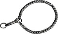 Stainless Steel P Chock Metal Chain -JYHY Dog Necklace Collars Walking Training Pet Supplies for Small Medium Large Dogs (18" (Neck Fits 14"-16"), Black)