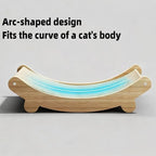 Sisal Cat Scratcher Bed for Indoor Cats Hammock for Scratching Pad Cat Chair Nartural Sisal Scratch Post for Cats Scratcher Lounge, Wooden Cat Furniture