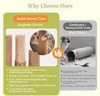 4-Tier Cat Tree Outdoor/Indoor Cat House, Weatherproof Wooden Cat Tower, Multi-Level Feral Cat Shelter with Ramps, Scratching Post & Enclosed Condo, Outside Cat Enclosure for Multiple Cats,Grey white
